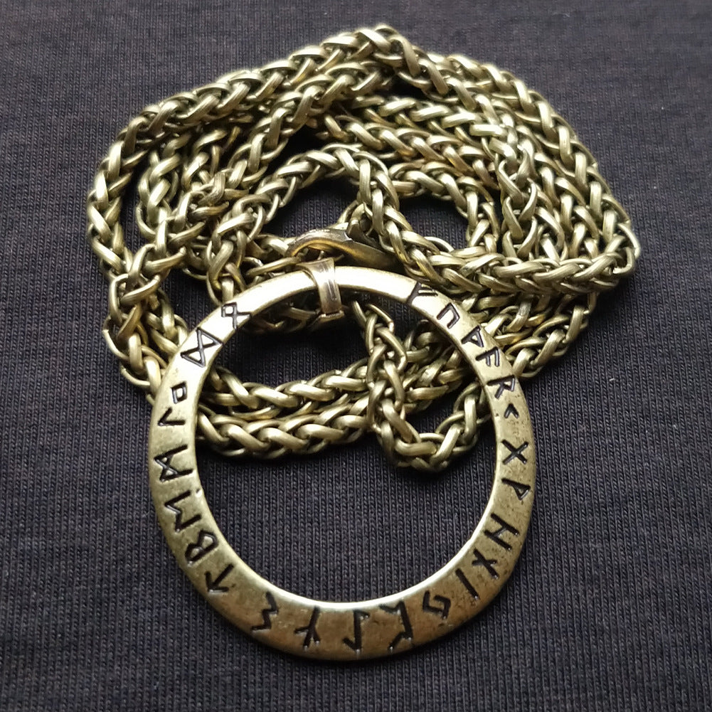 Silver Oath: Antique Elder Luna Rune Pendant
