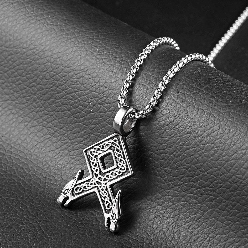 Vegvisir Path: Minimal Viking Rune Necklace