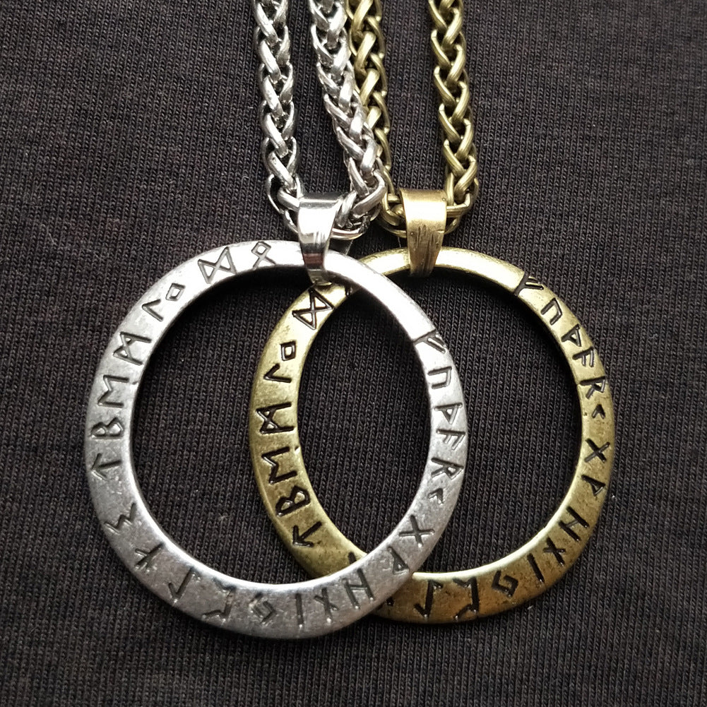 Silver Oath: Antique Elder Luna Rune Pendant