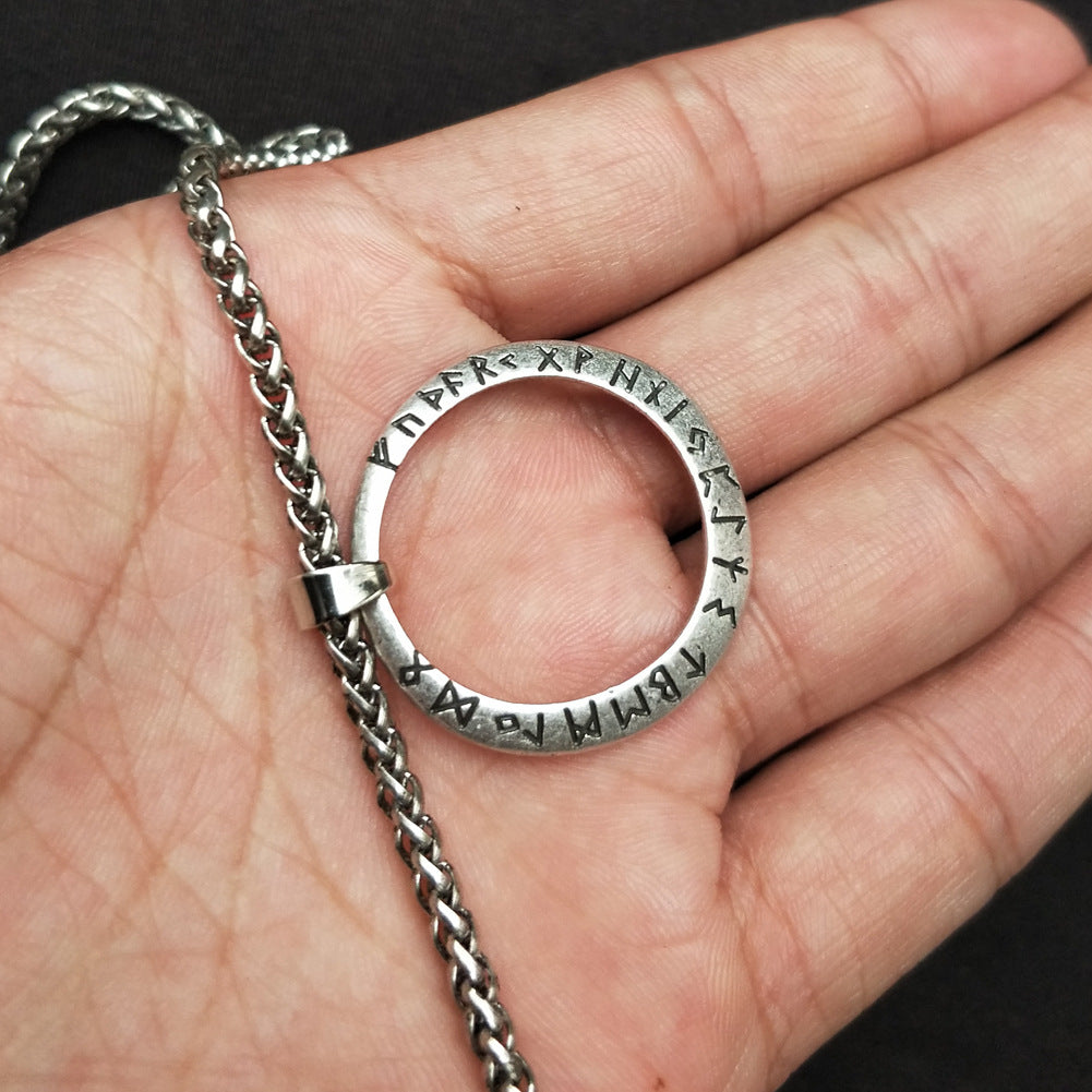 Silver Oath: Antique Elder Luna Rune Pendant