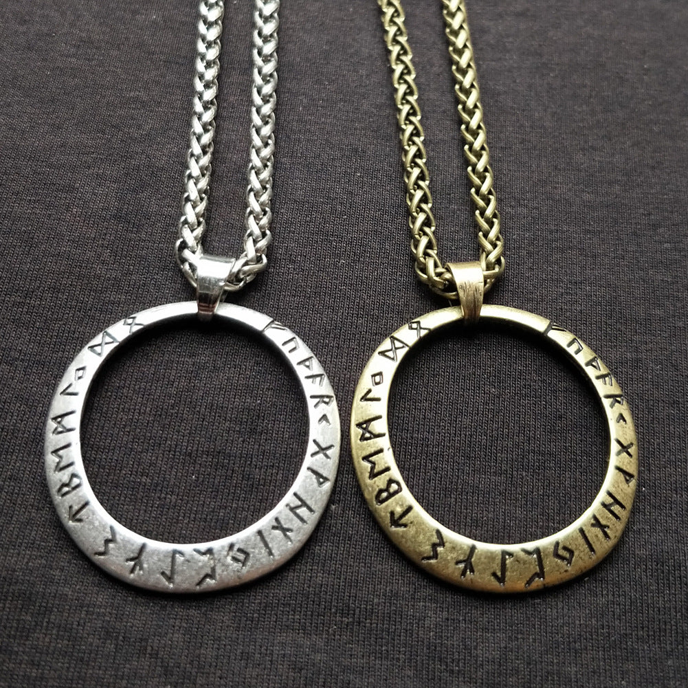 Silver Oath: Antique Elder Luna Rune Pendant