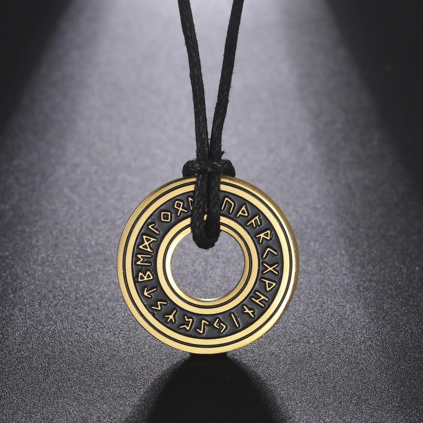 Elder Futhark Circle: Nordic Rune Amulet Necklace