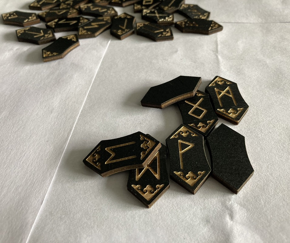 Yggdrasil Archive: Engraved Wooden Rune Set