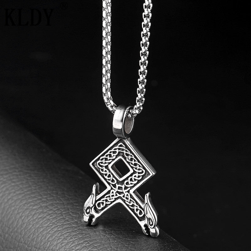 Vegvisir Path: Minimal Viking Rune Necklace