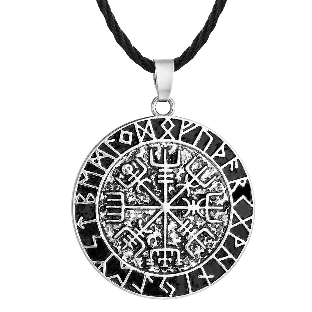 Futhark Compass silver rune guidance necklace product image