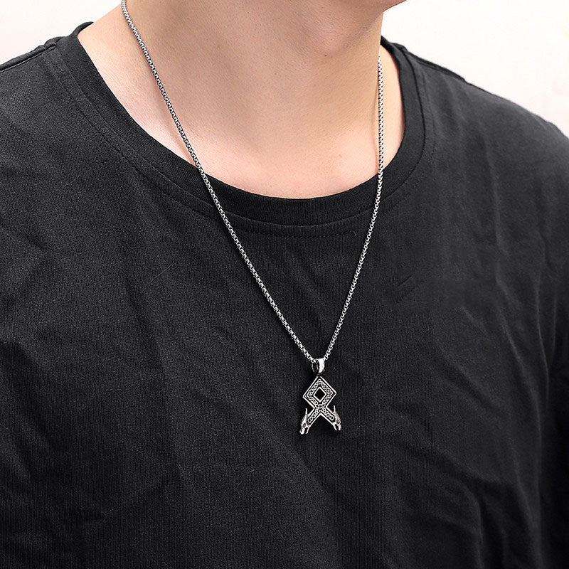Vegvisir Path: Minimal Viking Rune Necklace