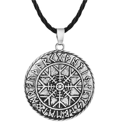 Futhark Compass silver rune guidance necklace product image