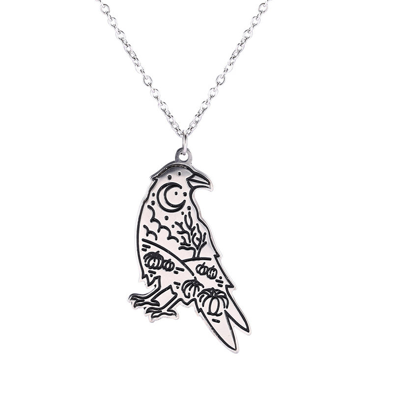 Hugin Moon: Raven Insight Pendant