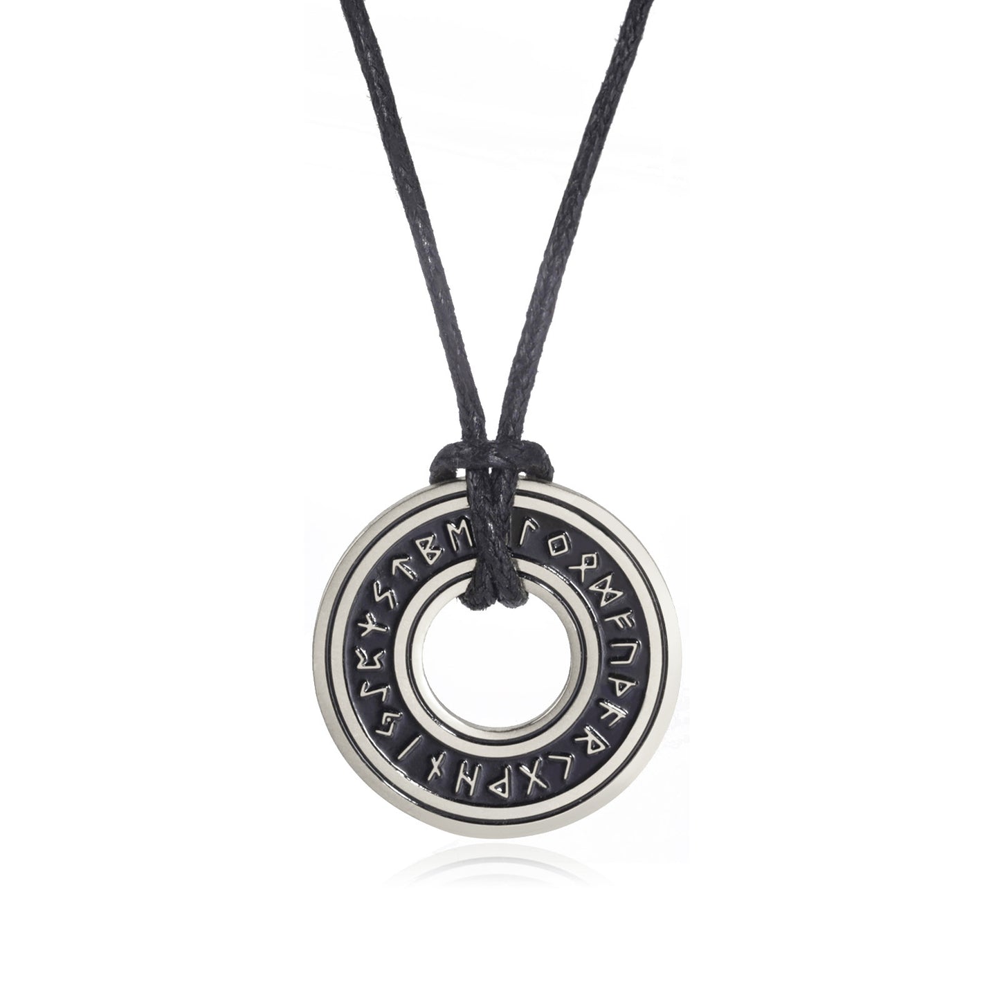 Elder Futhark Circle: Nordic Rune Amulet Necklace