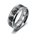 Tyrguard: Stainless Steel Elder Futhark Rune Ring