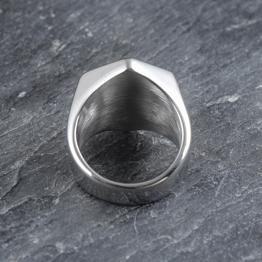 Vegvisir Oath: Valknut Rune Guardian Ring