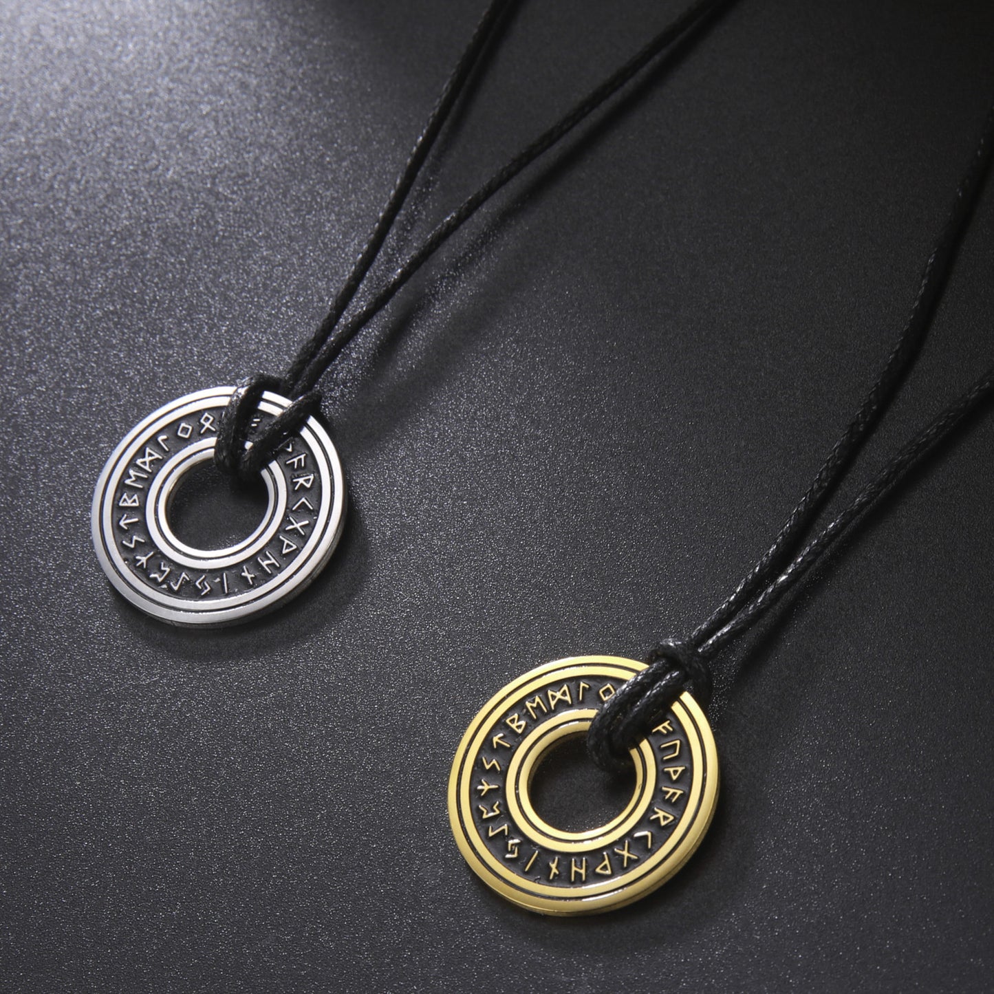 Elder Futhark Circle: Nordic Rune Amulet Necklace