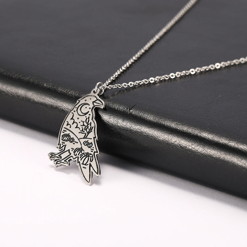 Hugin Moon: Raven Insight Pendant